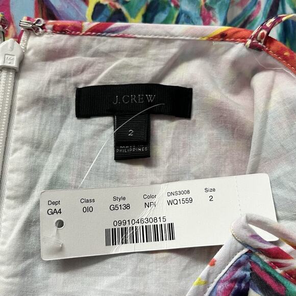 J.Crew Ratti Print Pineapple Midi Sundress Size 2 Pink Tropical Vacation NEW - Picture 5 of 8